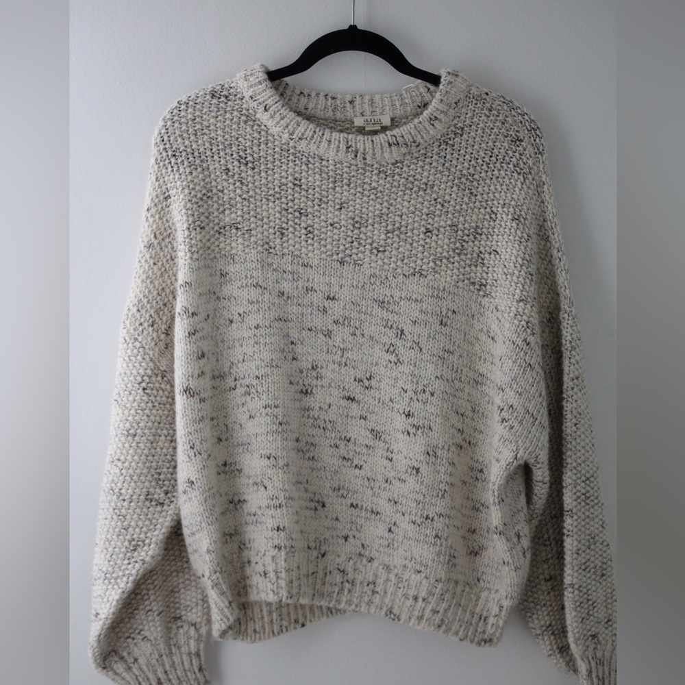 Speckled Cream Knit Sweater